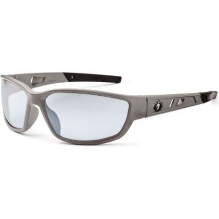 ERGODYNE Ergodyne® Skullerz® Kvasir Safety Glasses, Indoor/Outdoor Lens, Matte Gray Frame 53180